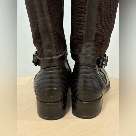 Aquatalia by Marvin K. 'Orion' Boot Sz 6.5 Brown Weatherproof Tall Leather Boot - Picture 6 of 10